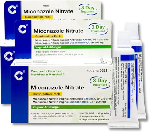 Cosette Pharmaceuticals Miconazole Nitrate 3-Day Yeast Infection Treatment - Antifungal Cream...
