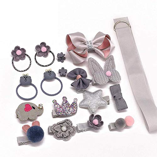 18 clipes de cabelo para meninas, laço para meninas, laço, laço, cabelo, clipe de flores, princesa,