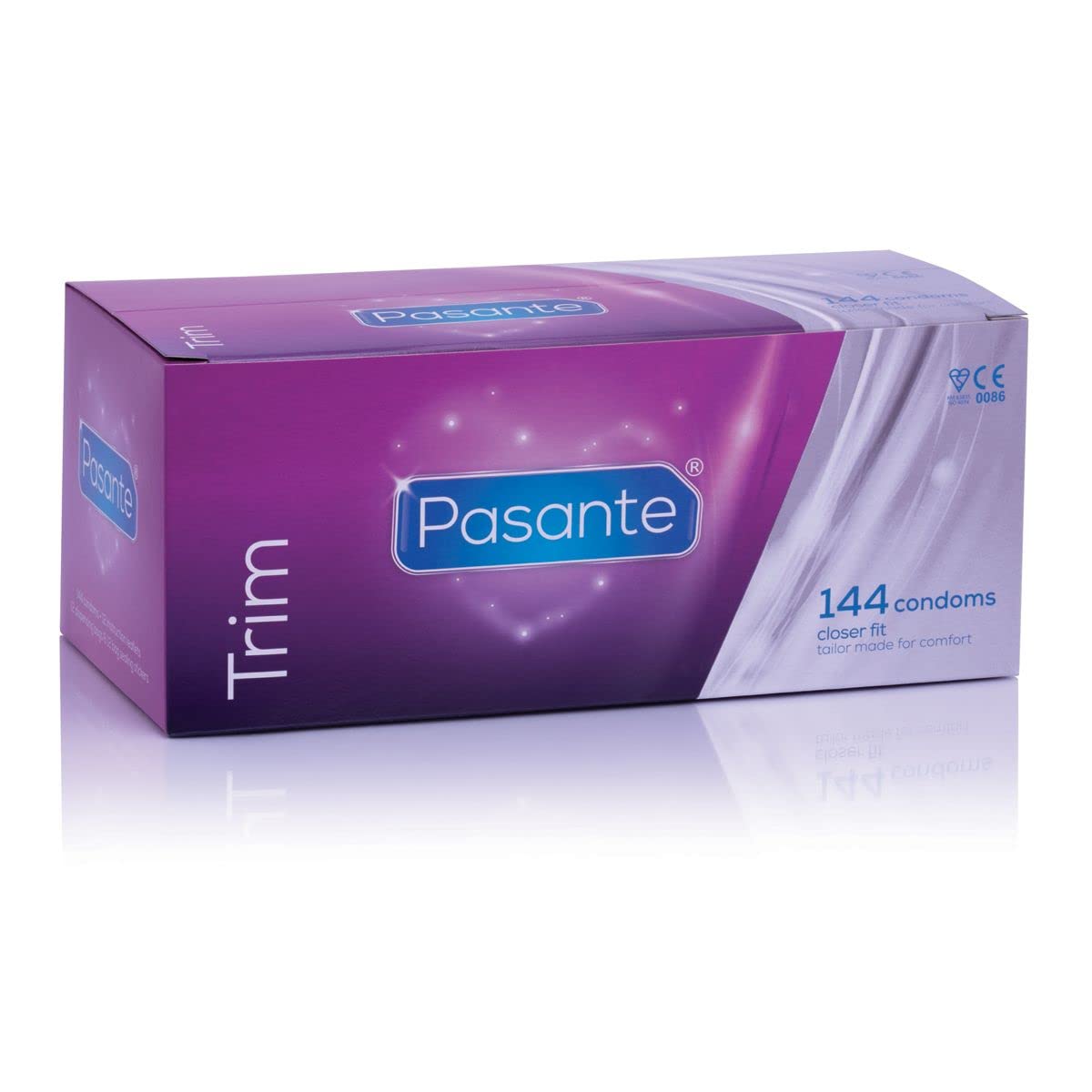 288 x Pasante Trim Condoms | Closer Fit Small Snug Size Condoms | CE BSI Marked