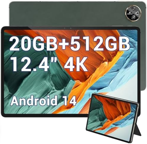 Beyivan 11 Inch Android 15 Tablet, 36GB RAM 256GB ROM, 9580mAh, FHD 2000*1200, Face ID, GPS, BT 5.0, TÜV, USB-C, with Keyboard, Mouse