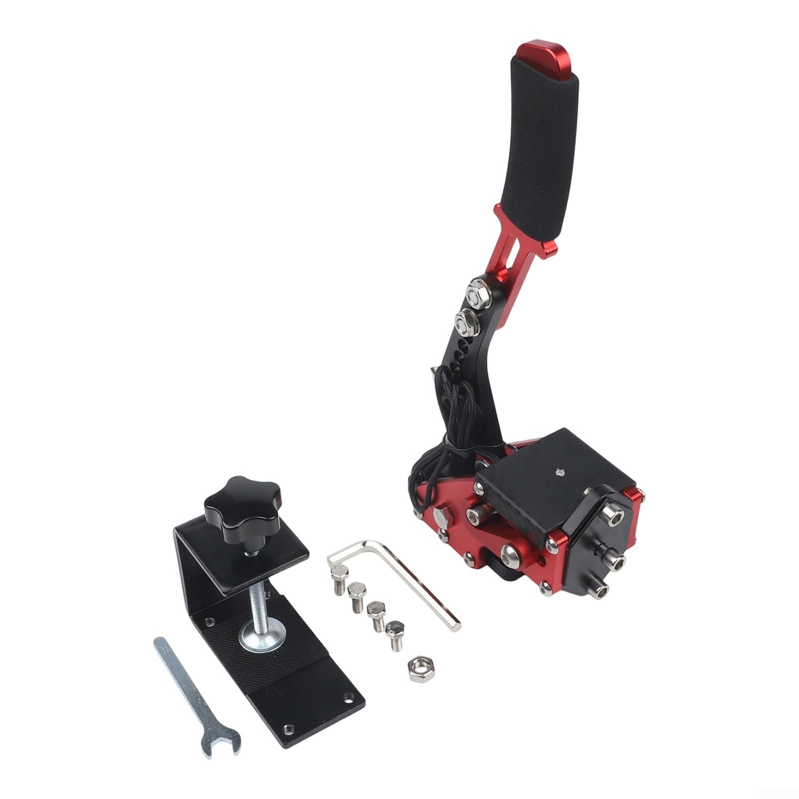 Freno de mano de PC para juegos de carreras, simulador USB para freno de mano Drift para accesorios de volante de juegos de vapor (rojo)