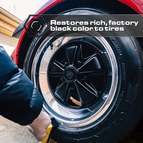 Image of Blackline Car Care - Blackout Trim & Tire Dressing - Best Tire Shine No Sling Formula - Water Based Protection for Car Tires & Trim - Safe for Cars, Trucks, SUVs & More - 16 fl oz (Pack of 2)