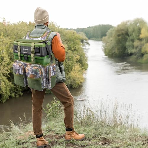Crystals Fishing Tackle Box & Rucksack Seat, Lure Storage Case, Organizer with Padded Seat & Straps, Fly Sea Coarse Fishing Backpack, Tackle Storage (Fishing Tackle Box with Rucksack) - Image 4