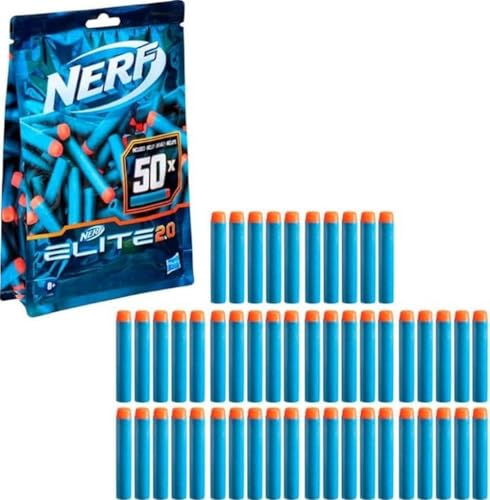Nerf Elite 2.0 Commander RD6 Blaster, 12 Nerf Elite Darts 6Dart Rotationstrommel