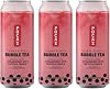 Taiwan Strawberry Bubble Tea with Tapioca Pearls 490ml x 3 Cans – Ready to Drink Milk Tea, Bubble Drink, Imported Asian Beverage