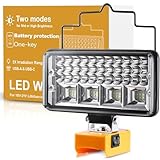 Led Work Light for DeWALT 20VBright Led Flood Light 90W 8000LM Cordless Work Light with Low Voltage Protect for Car Repairing,Inspection Job Site&Security Lighting,Outdoor Camping