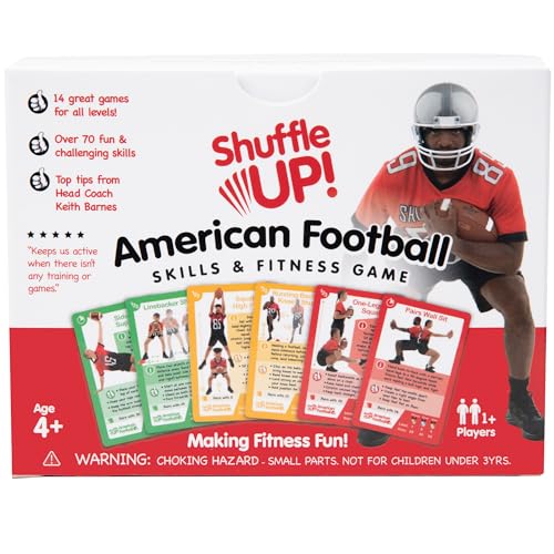 Cadeaux de football américain pour garçons : offrez le jeu de cartes actif Shuffle Up