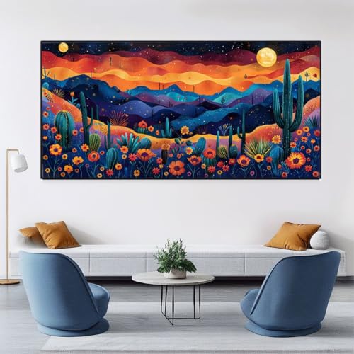 Peinture numéro fleur et paysage de montagne pour s'évader le week-end - 2