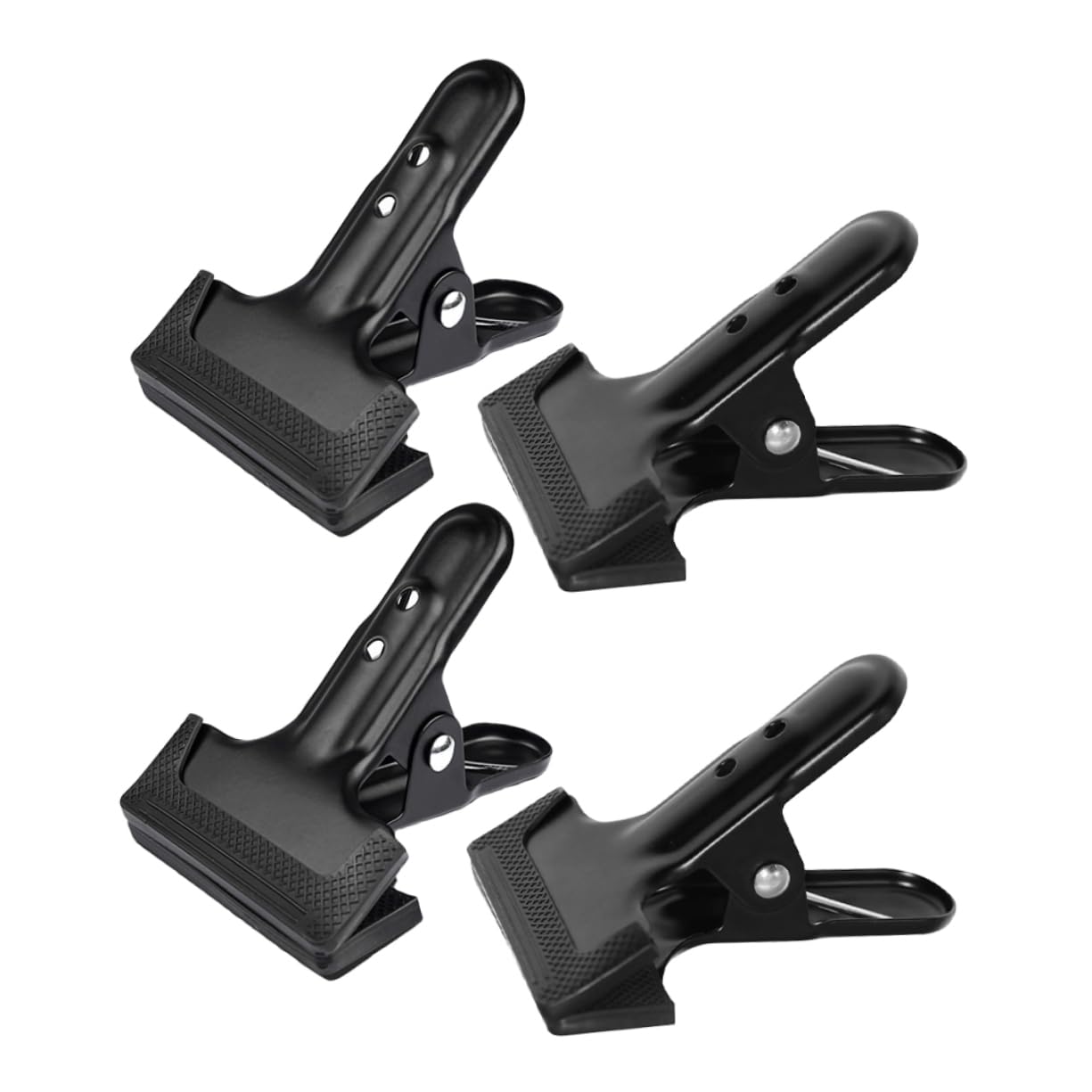 HOMOCONO 4Pcs Photography Backdrop Clips Durable Cold Rolled Steel Clamps for Secure Background Fixing Easy Installation Removal for Photographers and Use