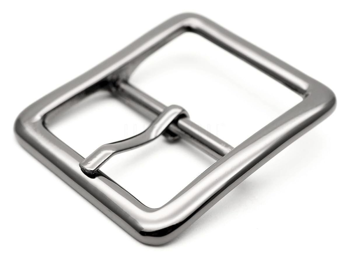 CRAFTMEMORE 1pc 1.5 Inches Single Prong Belt Buckle Square Center Bar Buckles Leather Craft Accessories SC711