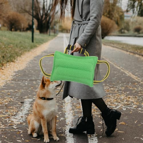 Almohada de mordida resistente GANAZONO de tela duradera con asas para entrenamiento de perros 8