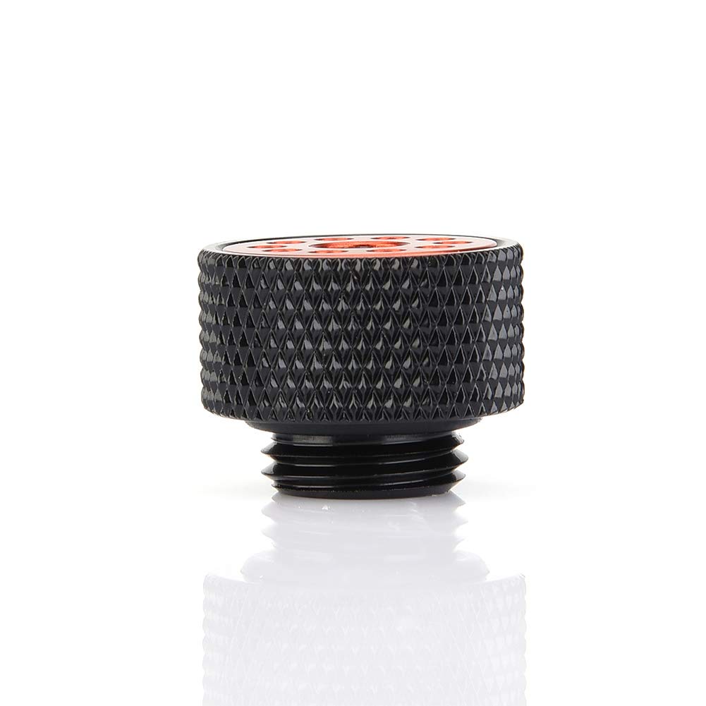 Adapter do chłodzenia wodą G1 / 4, gwint ASHATA miedziany G1 / 4 PC Chłodzenie wodą Proste złącze wtykowe, korek odpowietrzający Złącze korka wylotowego do komputerowego chłodzenia wodą (czerwony)