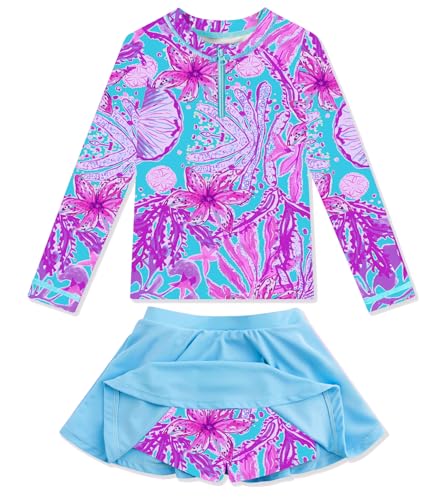 Amazon.com: Meteorito Todder Baby Girl Rashguard Set Flower