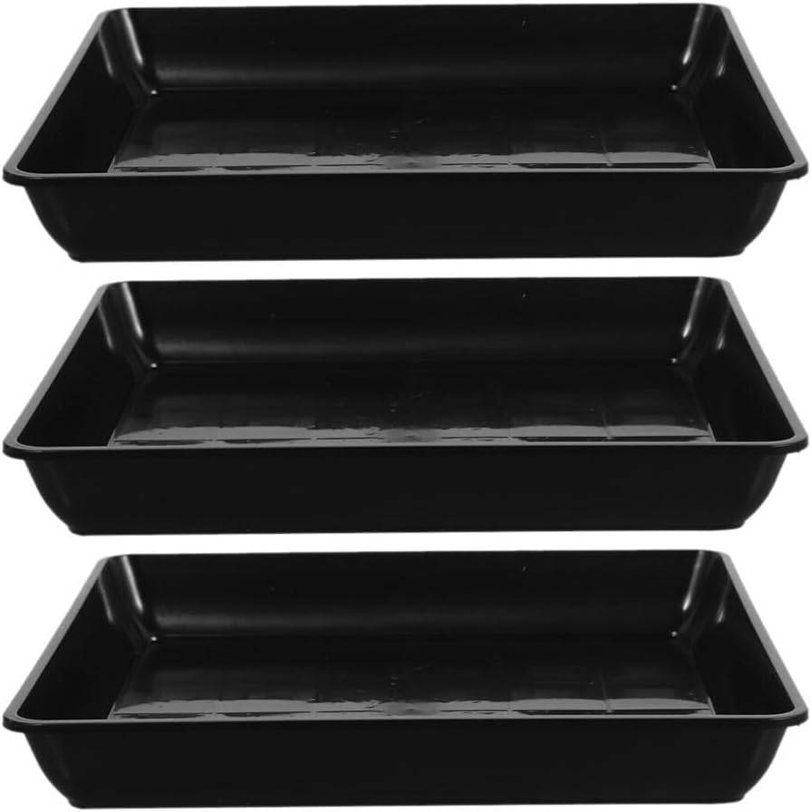 HANABASS 3pcs Plastic Plant Pot Saucers for Indoor and Outdoor Use Drip Trays for Flower Pots Multi Options for Gardening