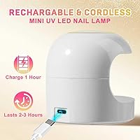 Vista 5 de MEKK Mini luz UV para uñas de gel, lámpara de uñas LED UV inalámbrica de un solo dedo de 18 W, lámpara portátil de curación profesional pequeña