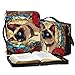 Waterproof Pu Leather Bible Covers with Bonus Bookmark Delicate Cat Bible Cover Case for Women Men Kids Book Protector Pouch with Multi Pockets
