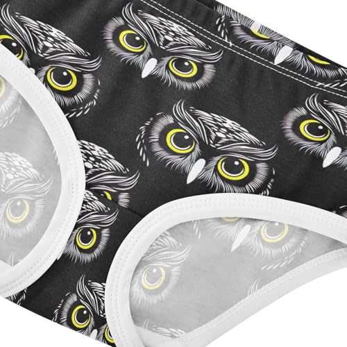 Joisal Cool Owls Eyes Black Girls Underwear Toddlers 2t Cotton Girl Panties Cute Print Undies Kids Briefs4