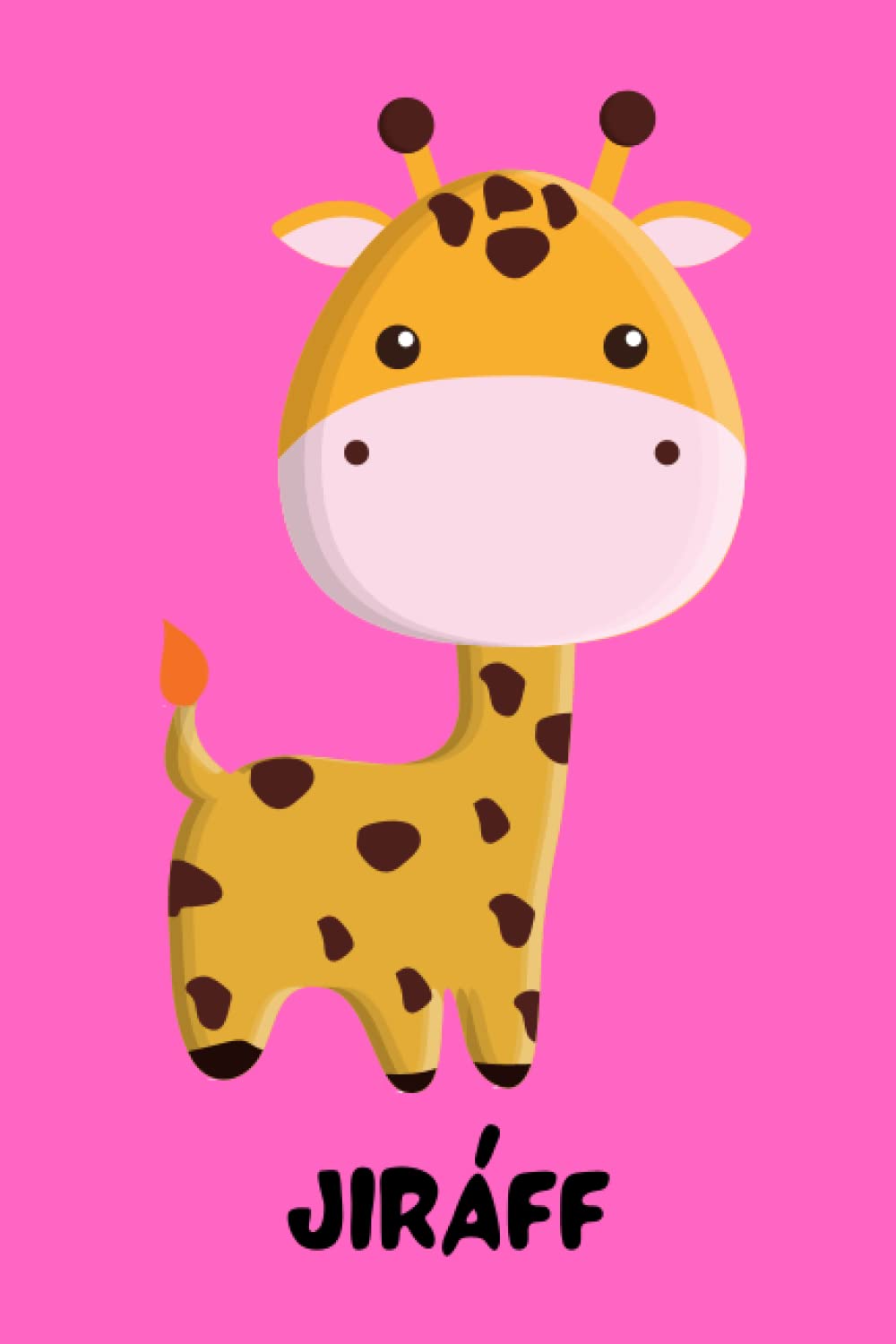 JIRÁFF: Llyfr Nodiadau Hwyl. Welsh language giraffe design notebook.
