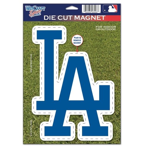 Aimant Dodgers MLB en métal bleu Wincraft objet de collection rectangulaire
