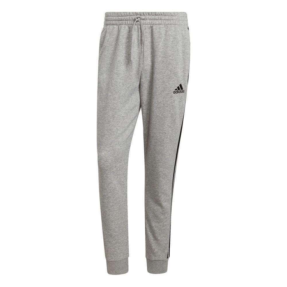 adidas Men's Essentials Fleece Joggers, Medium Grey Heather/Black, XL