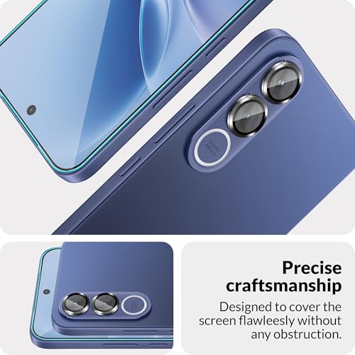 Image of FIRST MART Tempered Glass for Vivo V70 FE 5G with Black Camera Ring Guard & Installation Kit | HD Clear Edge-to-Edge Screen Protector, Scratch Resistant, Case-Friendly | Pack of 1