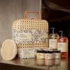 COBAS DAUGHTER Luxury Spa Gift Set 7-Piece Bath & Body Set with Rattan Case, Body Wash, Bubble Bath & Scrub Premium Holiday, Birthday, Mother's Day, Housewarming, Bridal Shower & Self-Care Gift