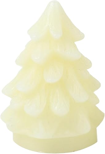 YIISU Christmas Tree LED Candle Flickering Battery Powered Flameless Candle Light for Birthday Party Home Bedroom Decor II1-Beige A