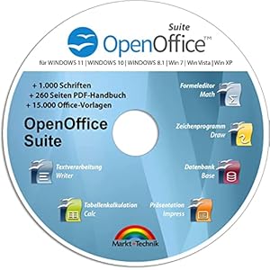 Open Office Suite 2021 Home Student Professional – 100% kompatibel mit Microsoft® Office® Word® und Excel® für Windows 11-10-8-7-Vista-XP