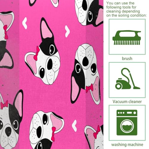 Tapete de cocina con diseño de perro en lazo rojo de 2 piezas 5