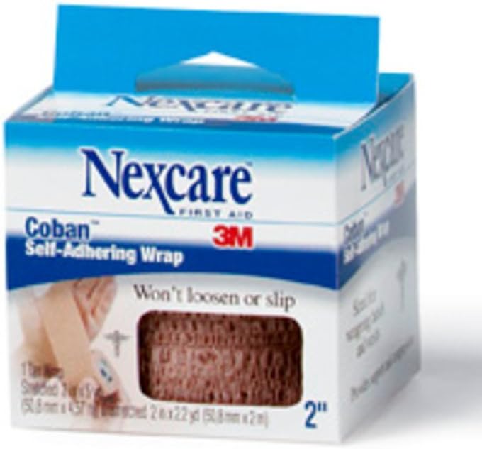 Nexcare Coban Self-Adherent Wrap, 2" X 5 Yd Roll, 1Count Box