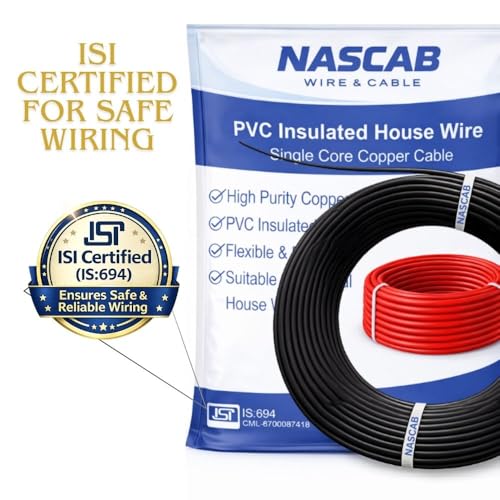 Image of 1.5 Sq mm Single Core Copper House Wire | 99.7% Pure Copper 22 Multistrand | Fire Resistant PVC Insulated | Eco-Friendly High Conductivity | Domestic & Residential Wiring | YELLOW 25M