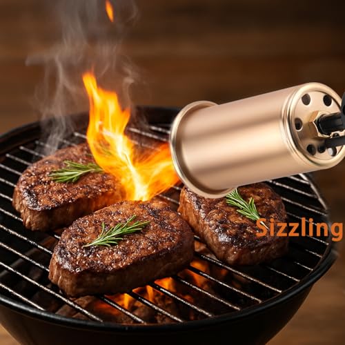Image of Propane Torch Gun With One-Touch Max Fire, Adjustable Kitchen Torch, Powerful Propane Torch With Many Safety Features(Tank Not Included)