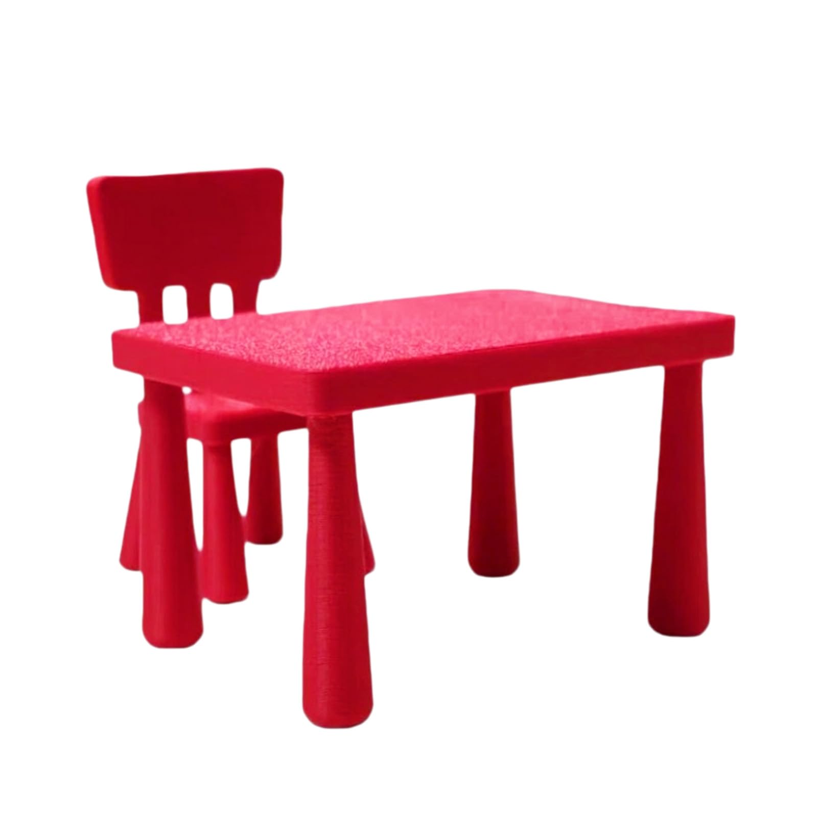 Virelynx 3D Printed Miniature Dining Table and Chairs – 1:12 Scale Furniture, Mini Table Chair Accessories for Dollhouse DIY