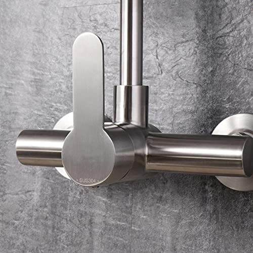 Robinet mural acier inoxydable pivotant pour simplifier le nettoyage de l'évier - 5