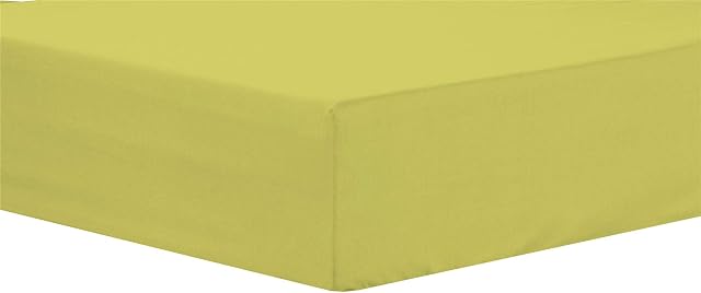 Olivia Rocco Easy Care Fitted Sheet Poly Cotton Bed Sheets, Pillowcase Pair Ochre