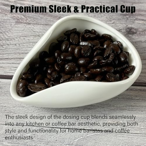 Set de 2 Vasos para Dosificar Café de Cerámica Blanca miniatura 3