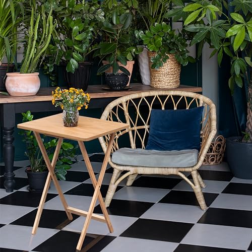 Miniatura 4 de Premier Housewares - Mesa Auxiliar Plegable De Madera, 49 X 39 X 65 Cm, Color Marrón Claro