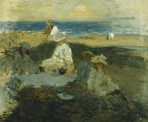 Peinture sur toile de la plage par Walter Frederick Osborne 60x90cm