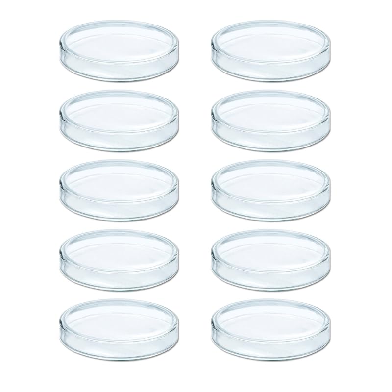 10er-Pack Sterile Borosilikat-Petrischalen – 60/75/90/100 Mm Durchmesser, Für Zellkultur & Labor