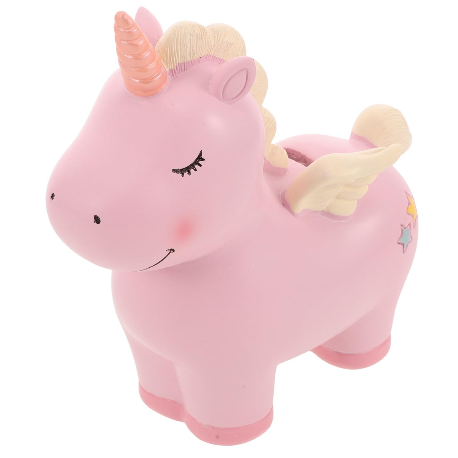 Tirelire Licorne en résine rose pour chambre de fille