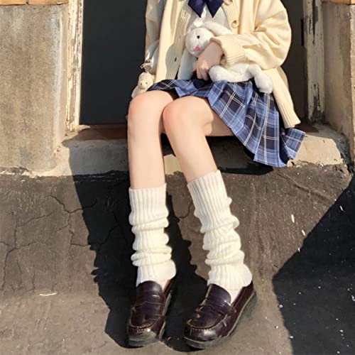 Image of Women Y2k Leg Warmers Ribbed Knitted Harajuku Kawaii Leg Warmers Streetwear