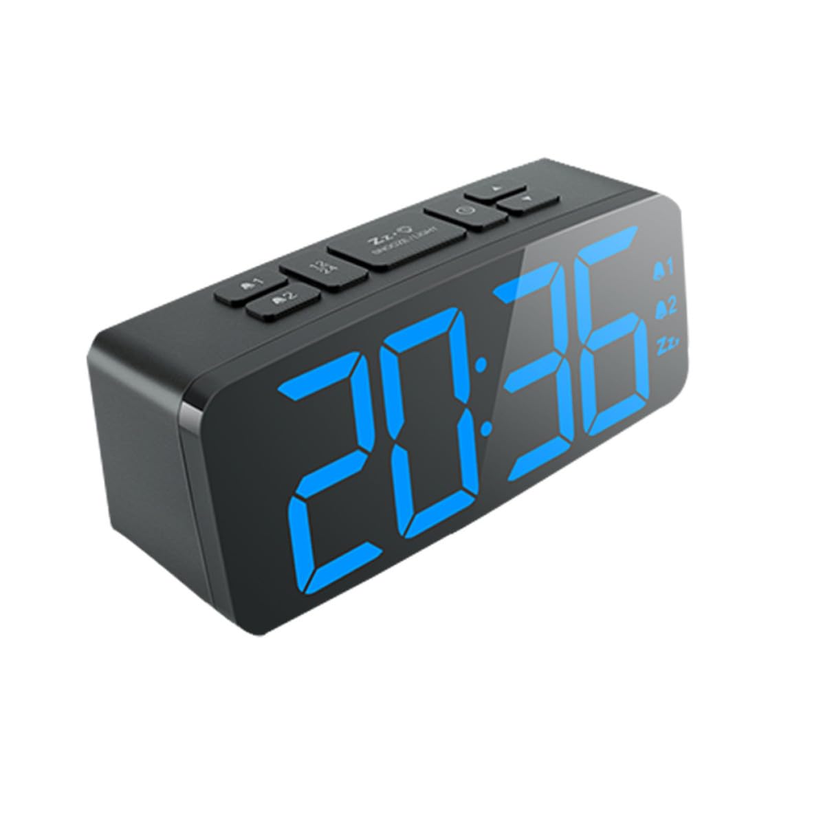 INOOMP Réveil Numérique et Réglage Luminosité LED Noir avec Fonction Mémoire Horloge Moderne en Plastique Facile à Lire pour Chambre ou Bureau