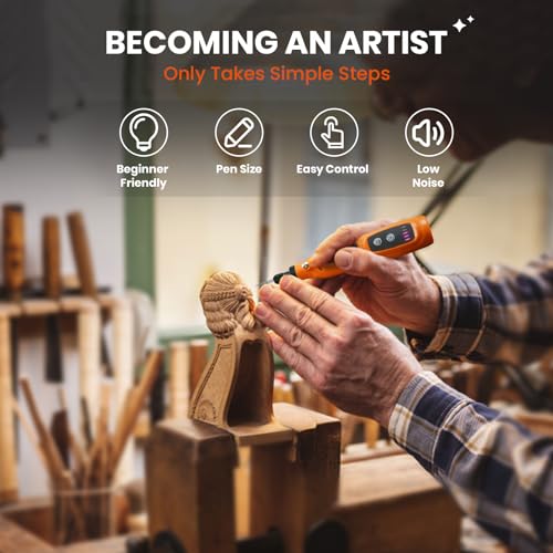 HARDELL Mini Cordless Rotary Tool 4V, 5-Speed Rotary Tools Kit with 43 Accessories, Type-C Charging Power Rotary Tool for Engraving, Sanding, Polishing, Drilling, Grinding, Small DIY Crafts 6 HARDELL Mini Cordless Rotary Tool 4V, 5-Speed Rotary Tools Kit with 43 Accessories, Type-C Charging Power Rotary Tool for Engraving, Sanding, Polishing, Drilling, Grinding, Small DIY Crafts - Image 6