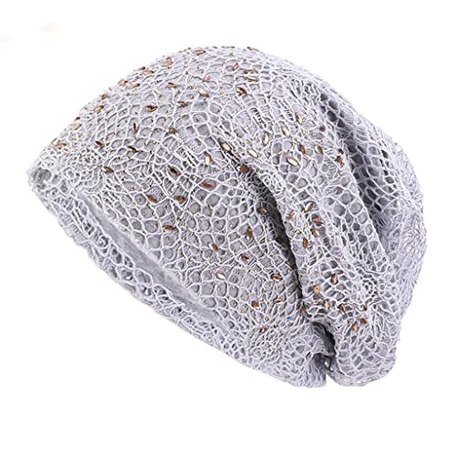 RajoNN Hats Unisex Casual Hat Autumn and Winter Beanie Hat Women's Double Layer Fabric Hat Lace