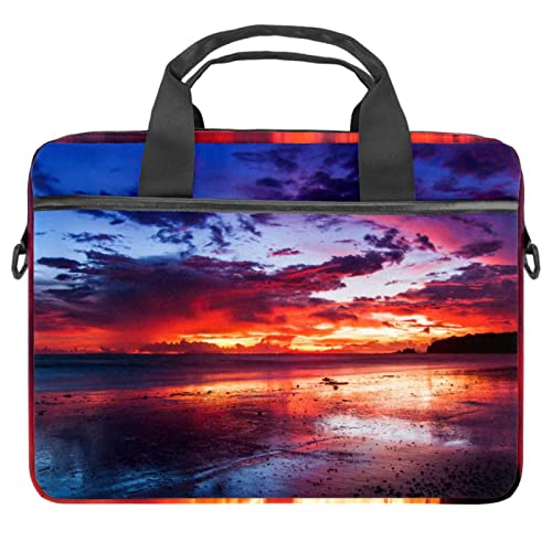 Sac à bandoulière pour ordinateur portable 13.3 14 pouces housse fleurie