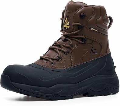 ACE Work Boots Mammoth IV, Mens, Womens, Unisex Composite Toe Work Boots, Slip Resistant, Water Resistant