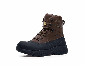 Mammoth IV, Mens, Womens, Unisex Composite Toe CT Work Boots, Slip Resistant, Water Resistant, Brown,6 Wide Women/4.5 Wide Men