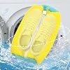2 Sacs De Lavage Pour Chaussures Machine - En Filet, 39x19 Cm, Fermeture éclair, Réutilisables, Jaune