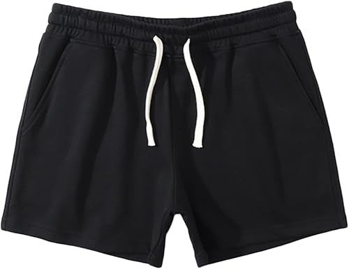 Miniatura 4 de Muscularfit Pantalones cortos deportivos para hombre, para deportes al aire libre, gimnasio, atléticos, cómodos, con cordón, pantalones cortos