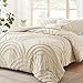 ENJOHOS Boho California King Comforter Set - Beige King Size Comforter Set, 3 Pieces Tufted Rainbow Bedding Comforters for All Season, Lightweight Soft Microfiber Comforter with 2 Pillow Cases